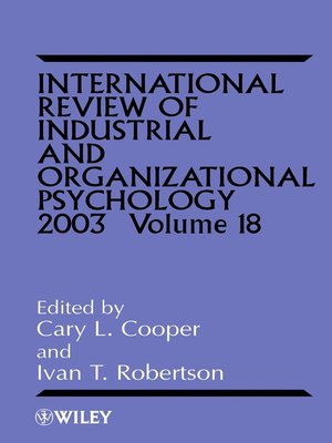 cover image of International Review of Industrial and Organizational Psychology, 2003